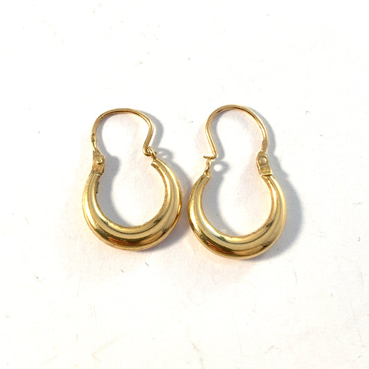 Sweden c 1950s. Vintage Mid Century 18k Gold Earrings.