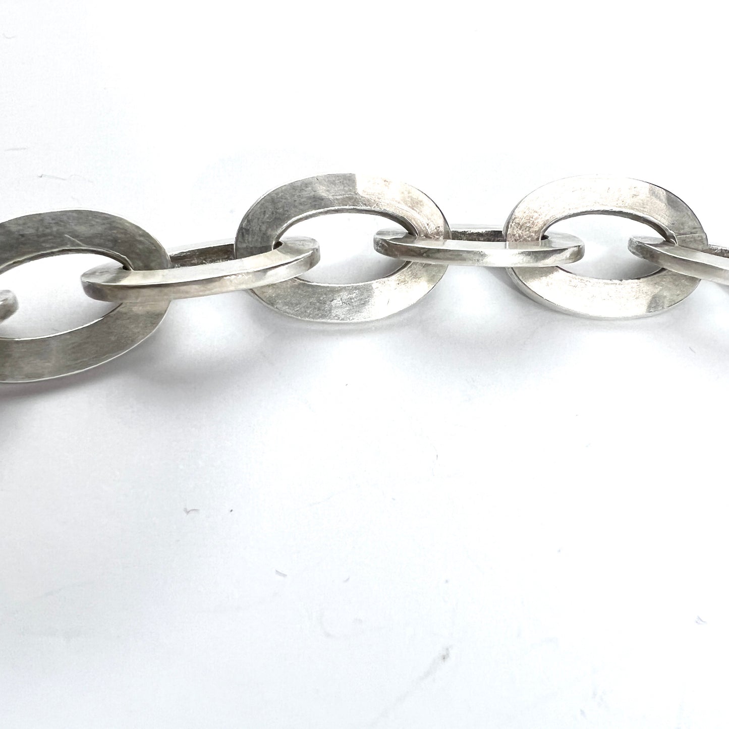 Rey Urban, Stockholm, Sweden. Chunky Vintage Sterling Silver Chain Necklace. Signed