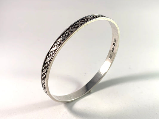 Rey Urban, Sweden year 1954 Sterling Silver Bangle Bracelet.