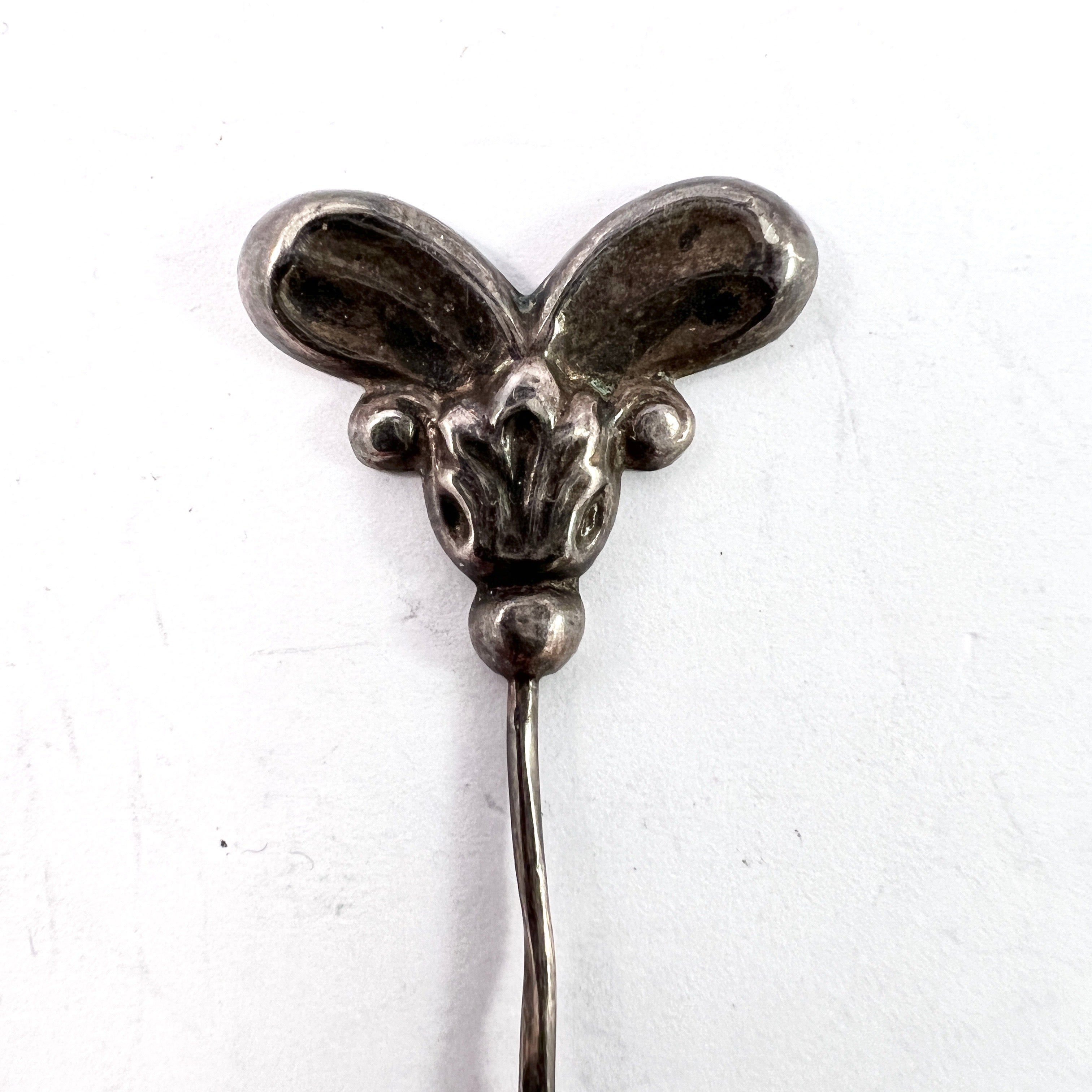 Maker FDB, Sweden year 1859. Victorian Solid Silver Pin.