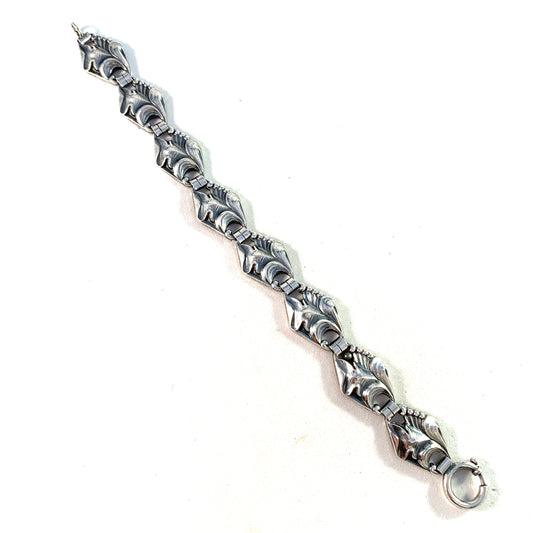 Norway Vintage Mid Century Sterling Silver Link Bracelet.