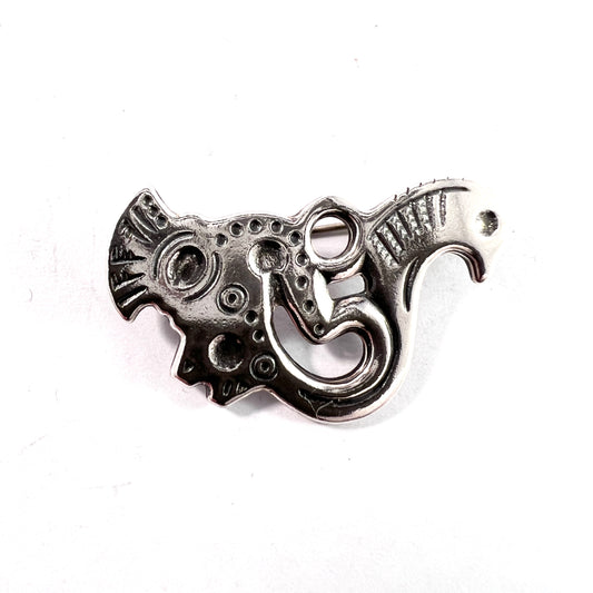 Kalevala Koru, Finland. Vintage Sterling Silver Bird Brooch.