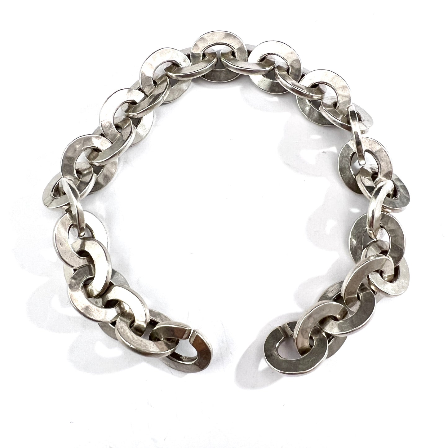 Rey Urban, Stockholm, Sweden. Vintage Chunky Sterling Silver Bracelet. Signed.