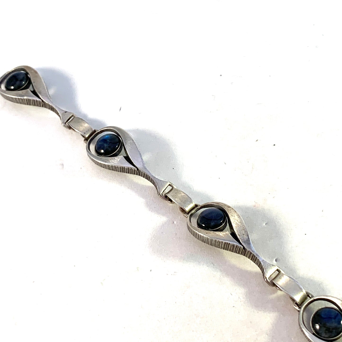 Finnfeelings, Finland Vintage Sterling Silver Labradorite Bracelet.