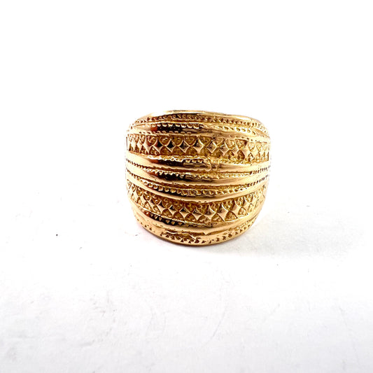 Sweden 1991. Vintage 18k Gold Viking Copy Men's Ring