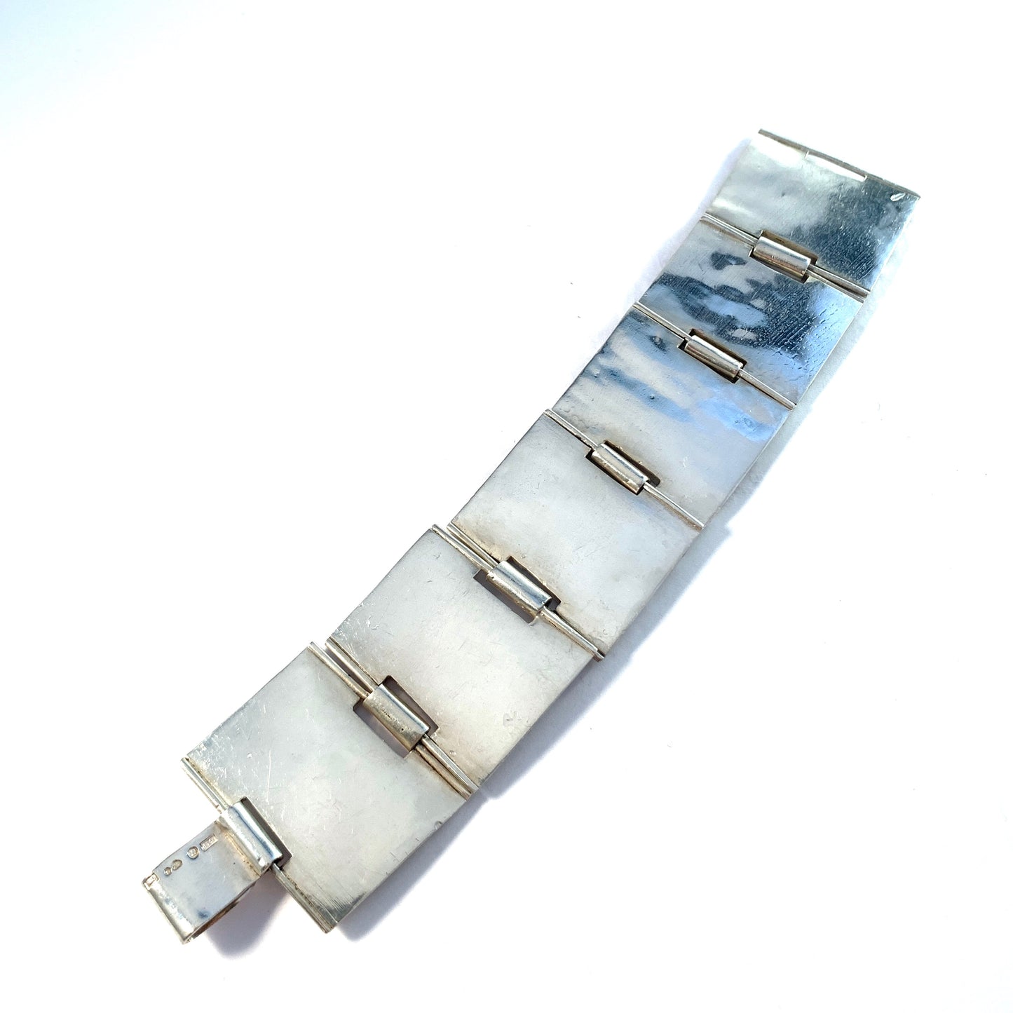 Claes E Giertta, Stockholm 1969. Massive Sterling Silver Bracelet. 4.2oz