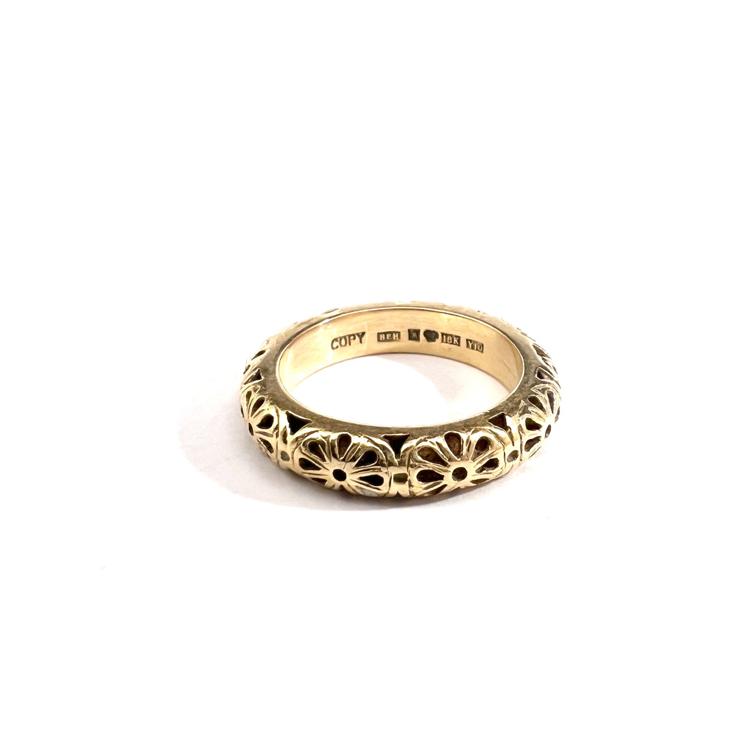 Bengt Hallberg, Sweden. Vintage Medieval Copy 18k Gold Ring. Original from 1537 A.D.