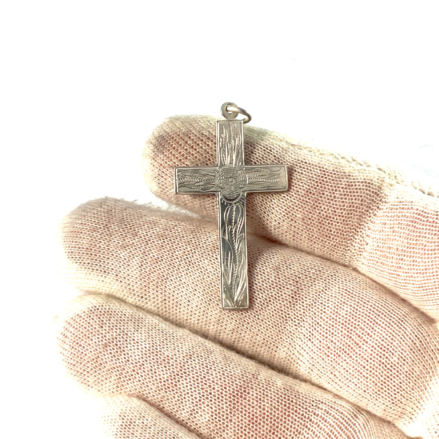 Matti Hjalmar Suutala, Finland 1923. Solid Silver Cross Pendant.