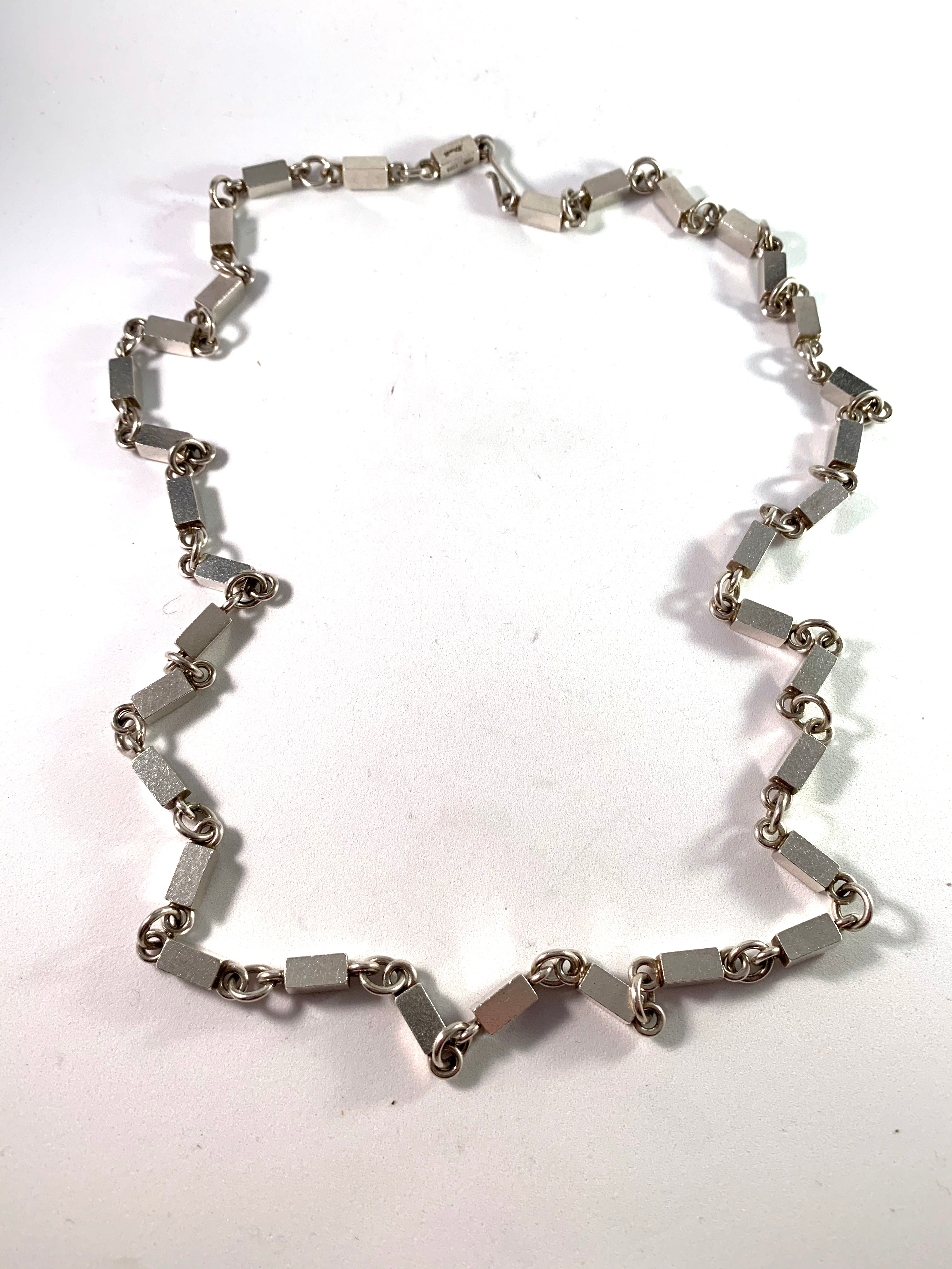 Albrechtsson, Sweden. Massive 4.19oz Vintage Sterling Silver Necklace. Signed