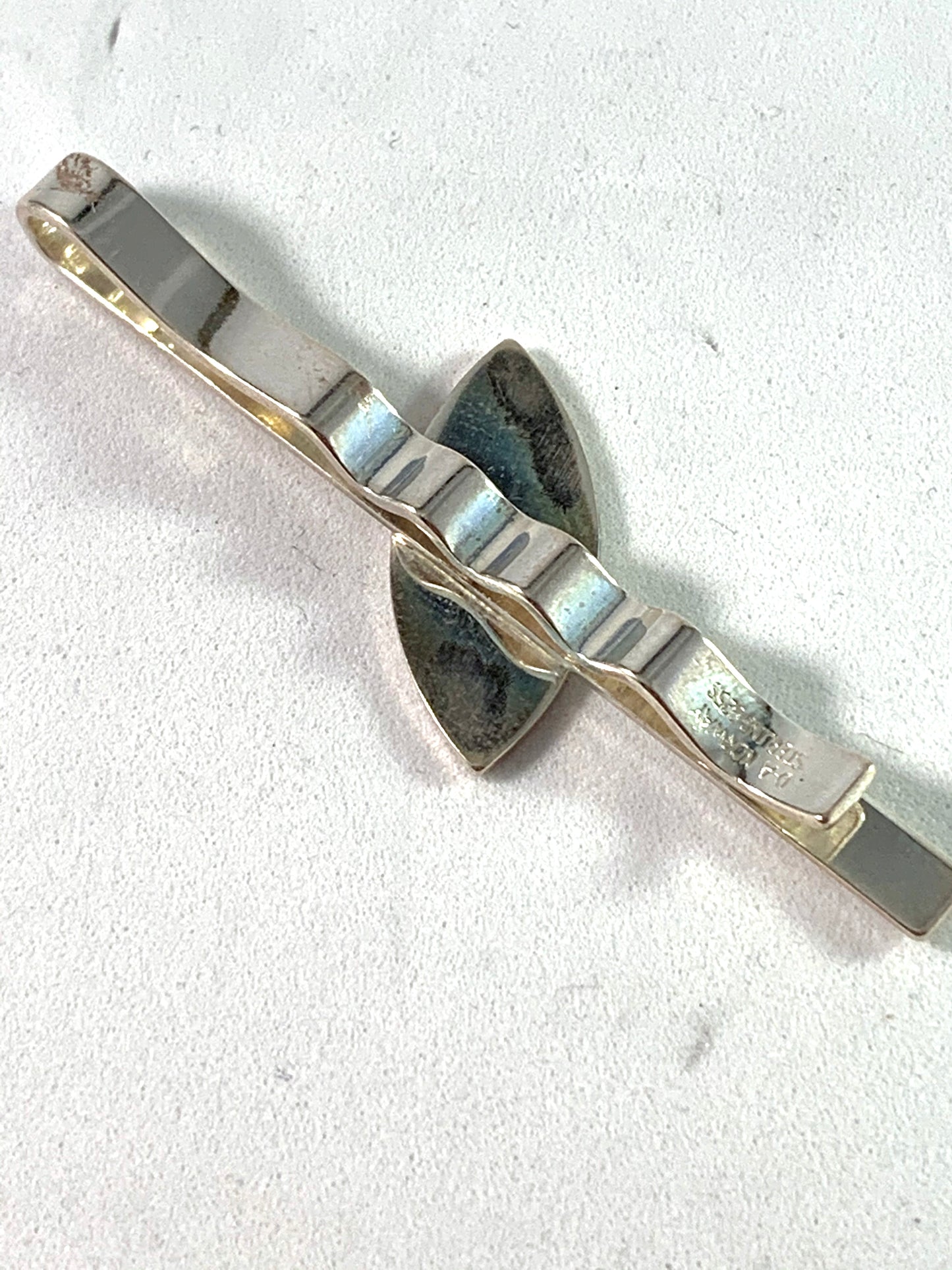 Konrad Mehus for David Andersen Norway Vintage Sterling Silver Enamel Tie Bar