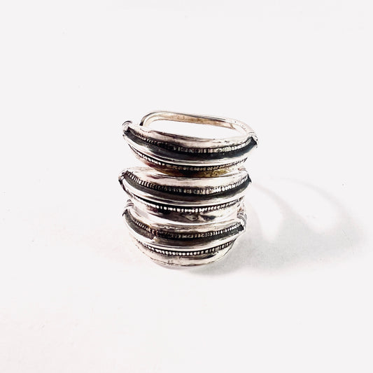 Bengt Hallberg, Sweden Vintage Sterling Silver Viking Copy Unisex Ring.