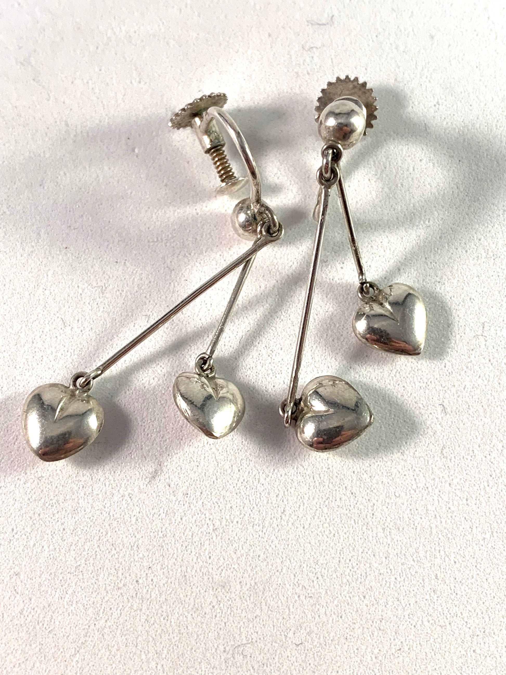 Scandinavian vintage silver earrings
