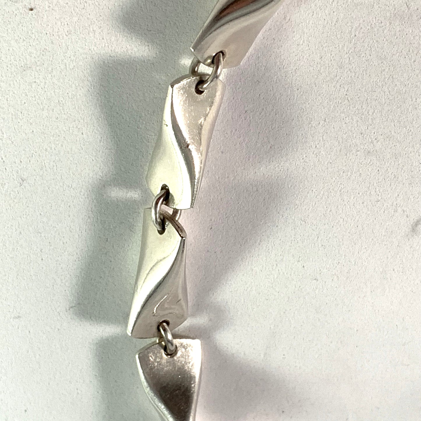 Georg Jensen, designer Edvard Kindt-Larsen Denmark Mid Century Sterling Silver Necklace. 104A "Butterfly"