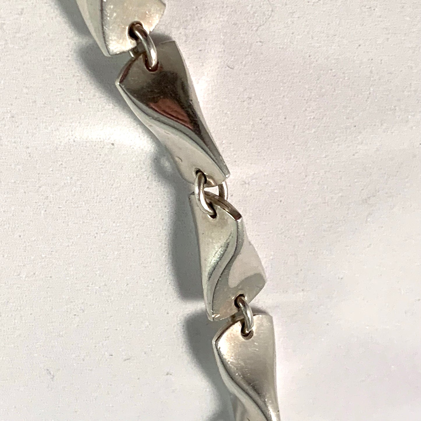 Georg Jensen, designer Edvard Kindt-Larsen Denmark Mid Century Sterling Silver Necklace. 104A "Butterfly"