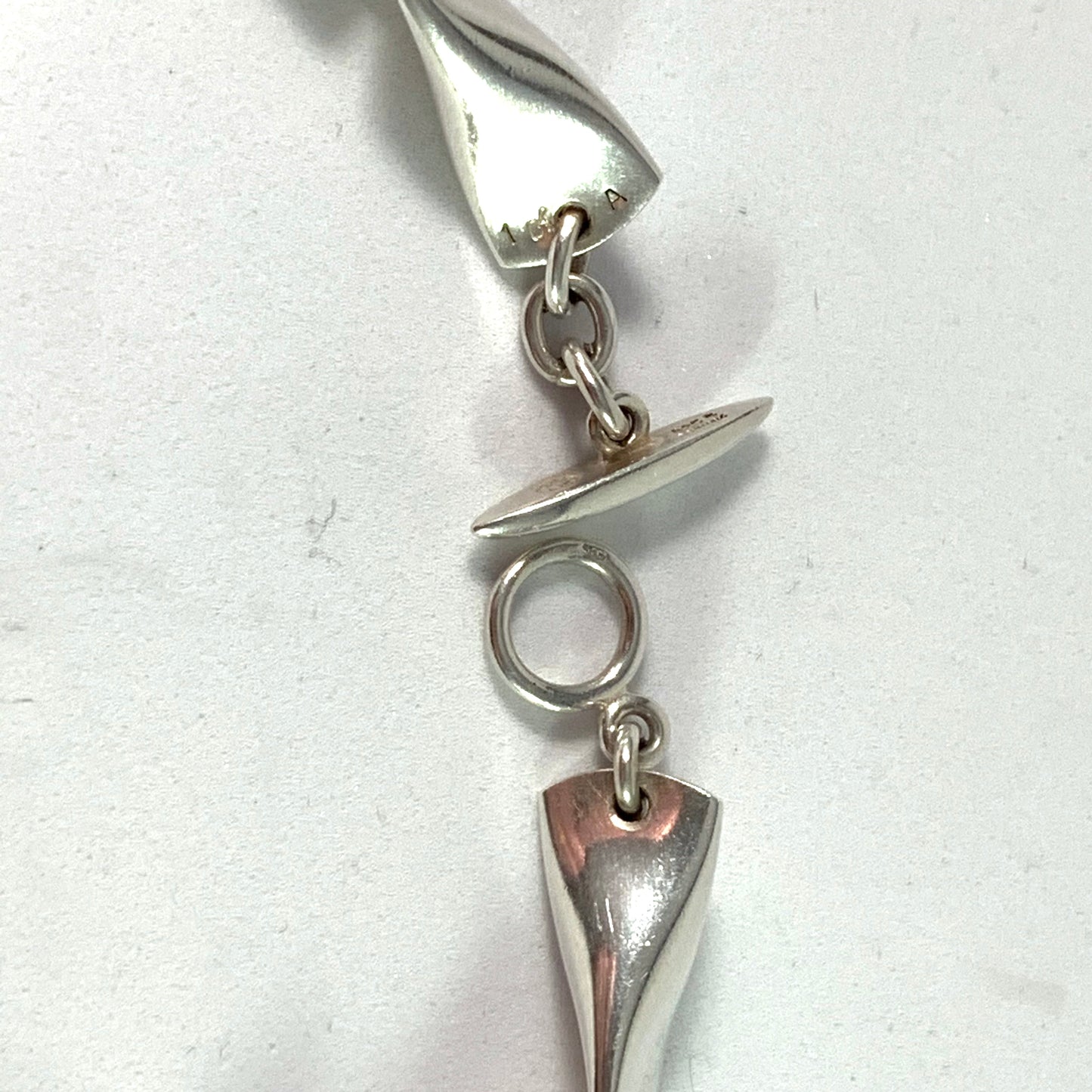 Georg Jensen, designer Edvard Kindt-Larsen Denmark Mid Century Sterling Silver Necklace. 104A "Butterfly"