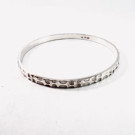 Maker RYT, Krakow Poland 1963-86. Vintage 800 Silver Bangle Bracelet.