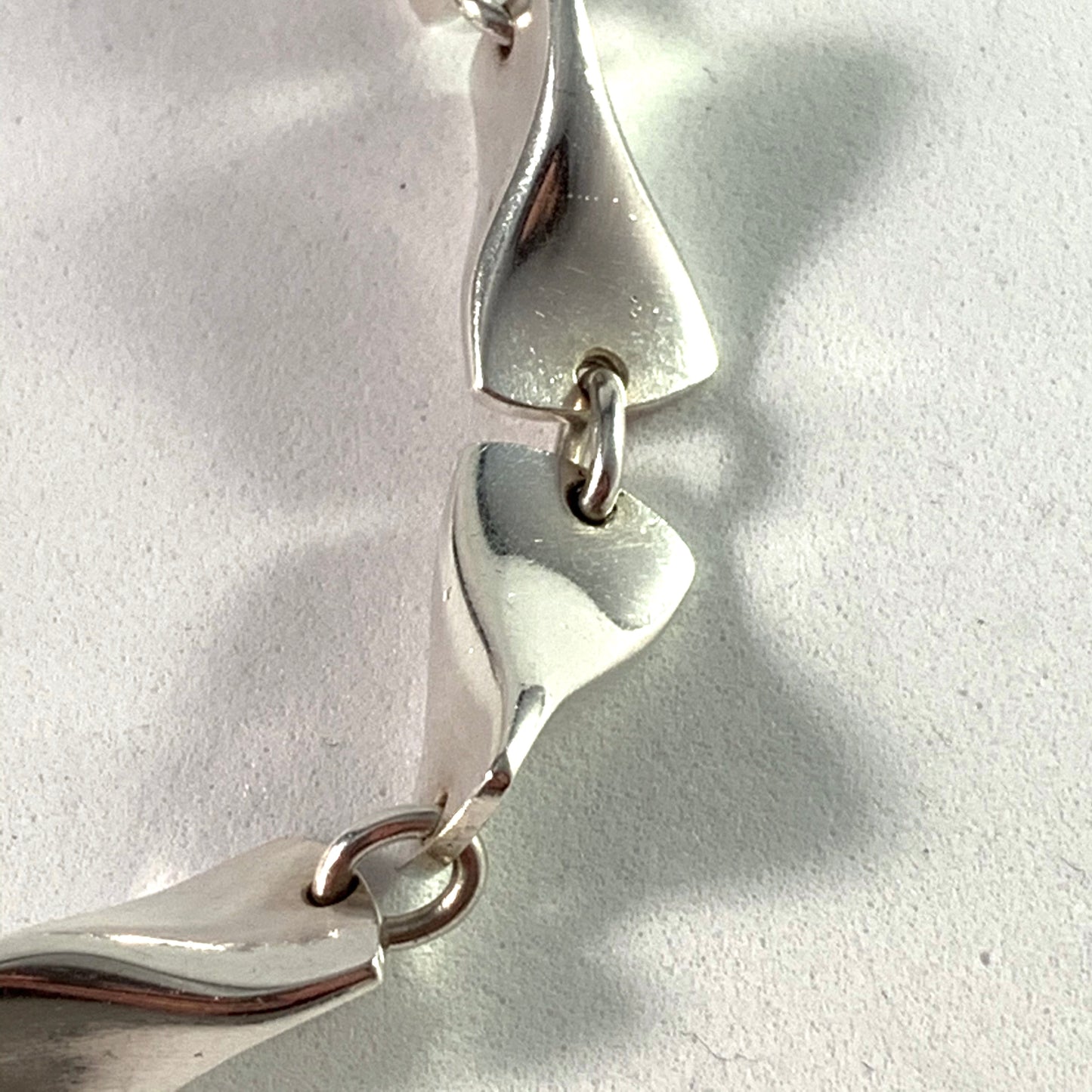 Georg Jensen, designer Edvard Kindt-Larsen Denmark Mid Century Sterling Silver Bracelet. 104A "Butterfly"