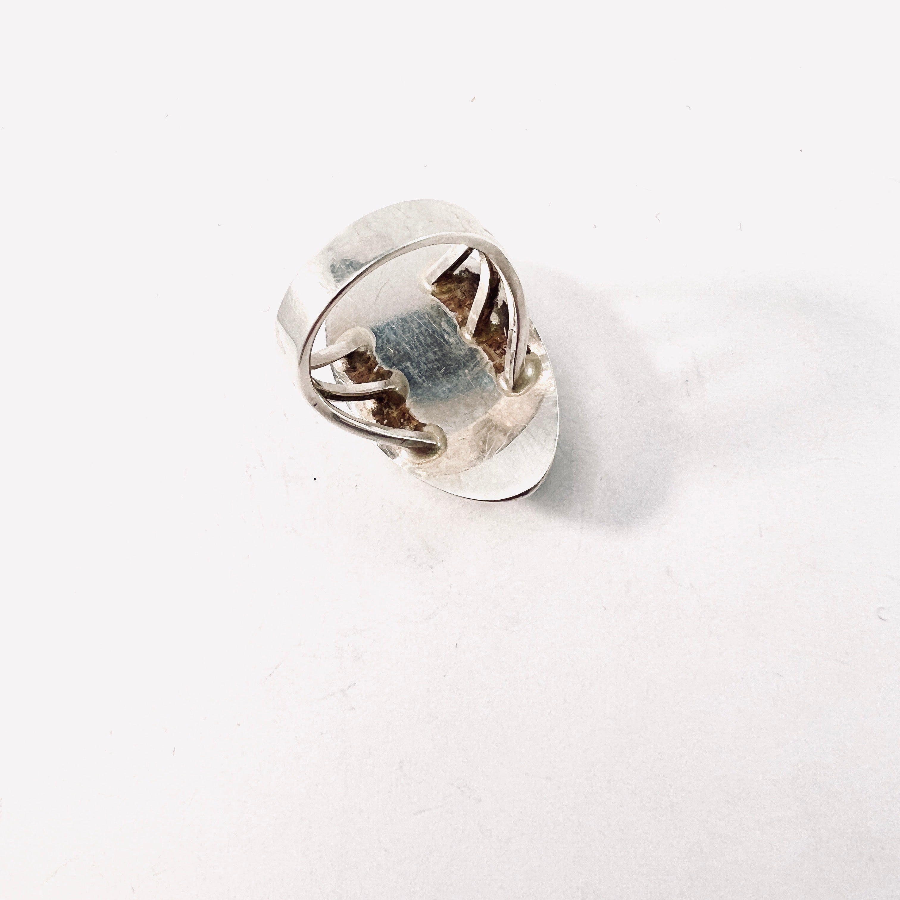 Stenlya, Sweden 1965. Vintage Sterling Silver Porphyry Ring.