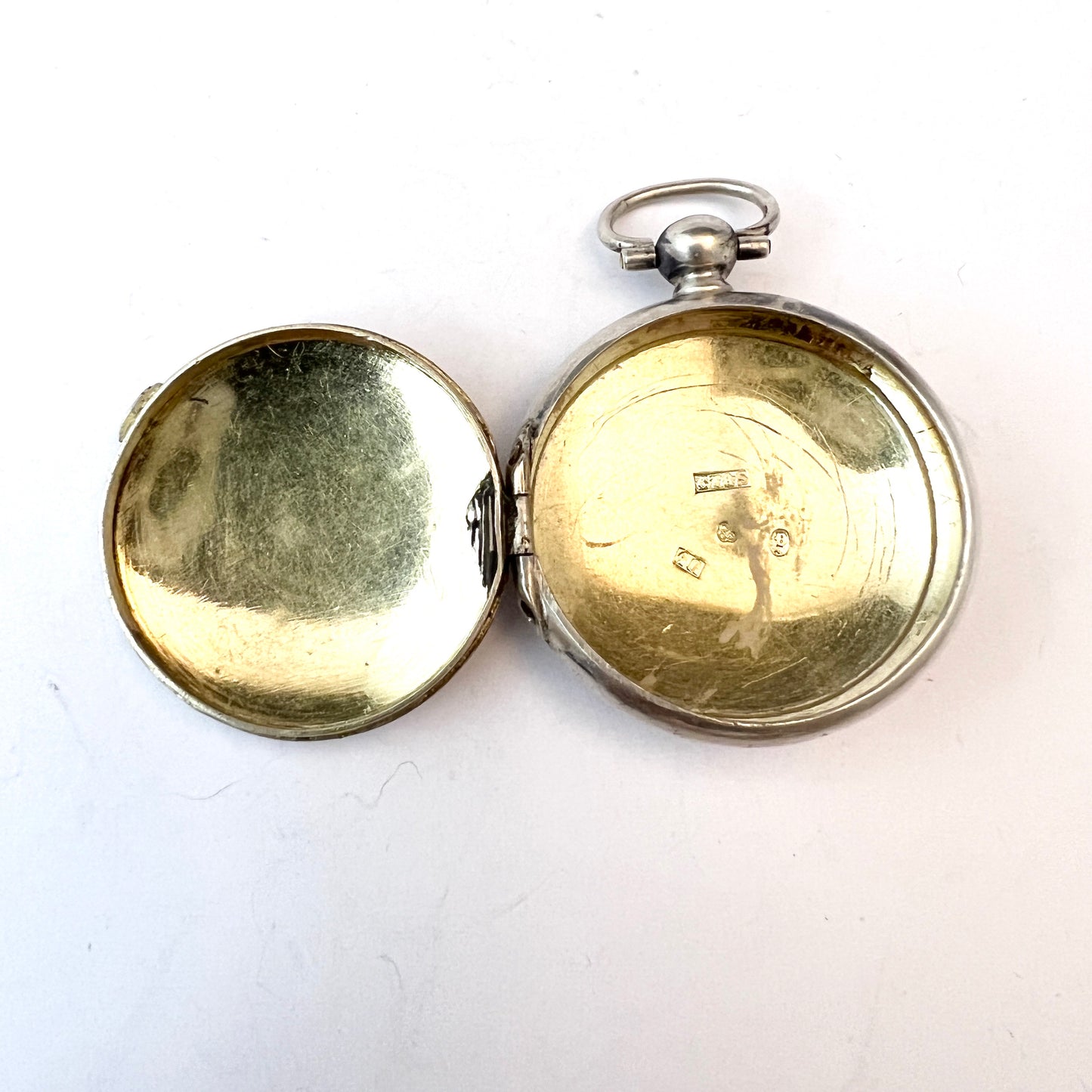 Gothenburg, Sweden 1874. Antique Solid Silver Victorian Locket Pendant.