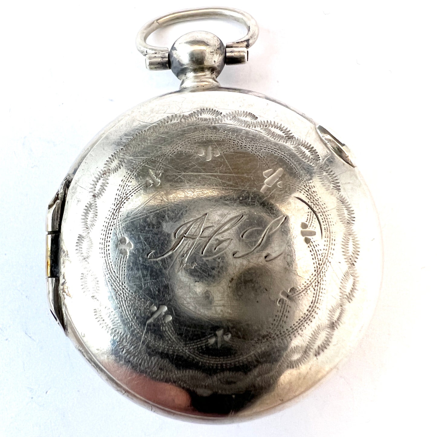 Gothenburg, Sweden 1874. Antique Solid Silver Victorian Locket Pendant.