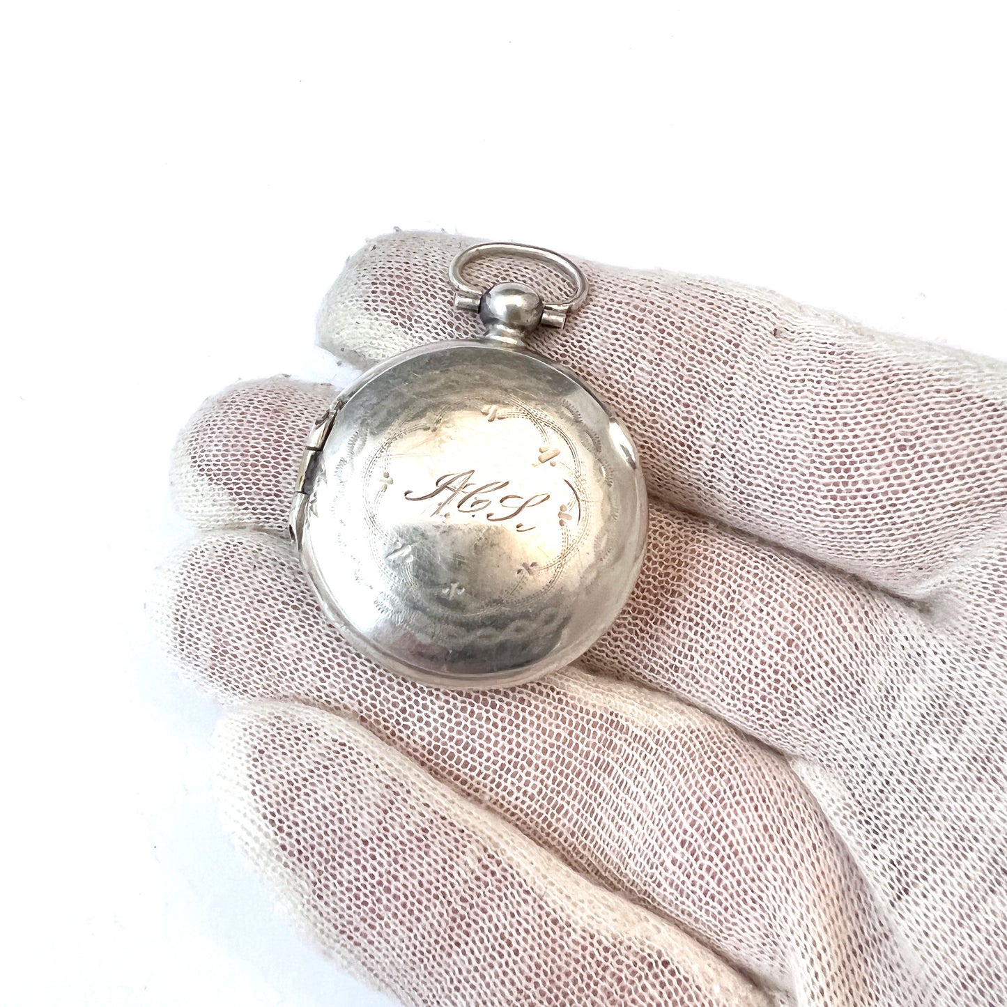 Gothenburg, Sweden 1874. Antique Solid Silver Victorian Locket Pendant.