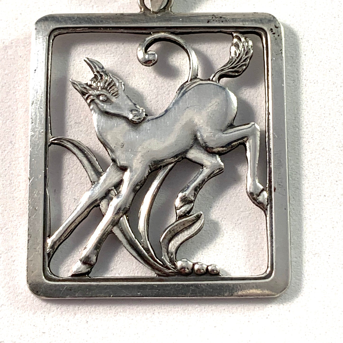 Munksgaard Denmark 1970-73 Solid Silver Necklace. Design 240
