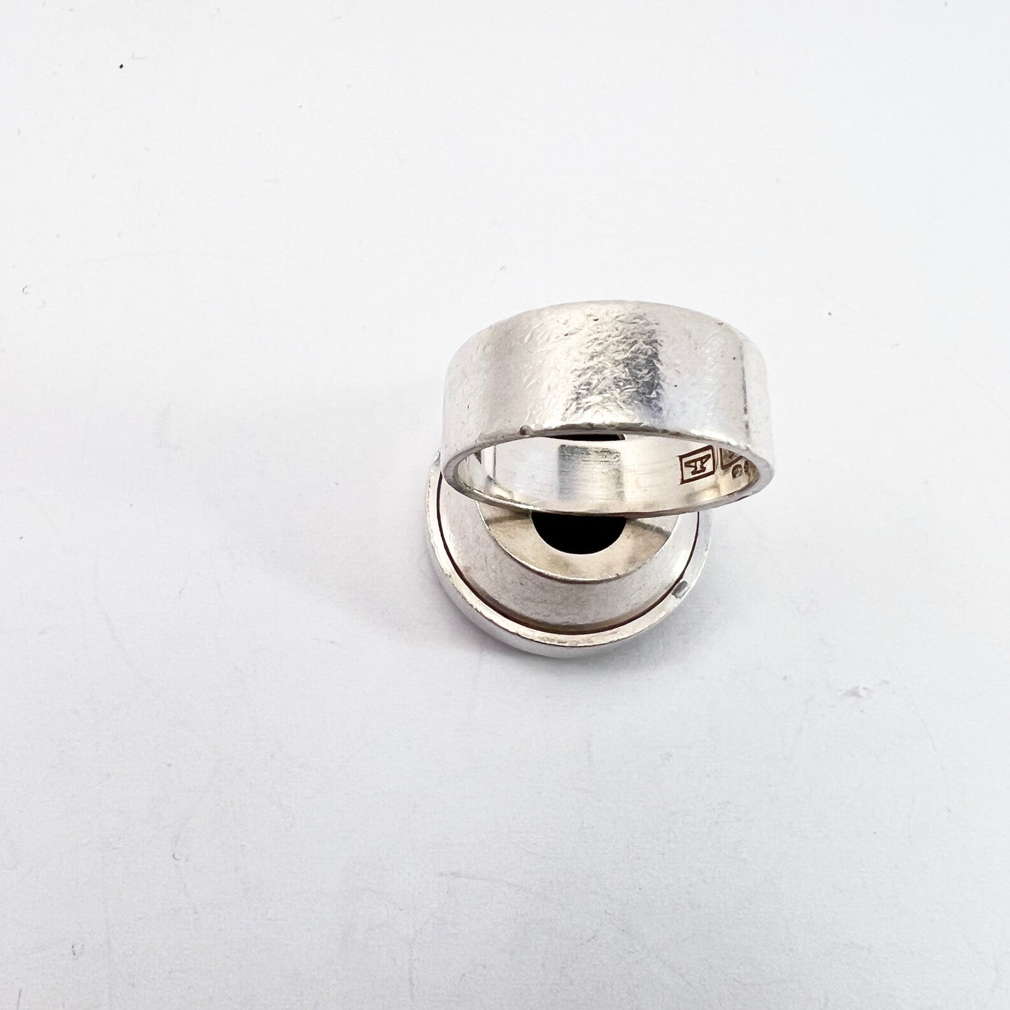 Elis Kauppi,  Kupittaan Kulta Finland 1960s. Vintage Sterling Silver Smoky Quartz Ring.