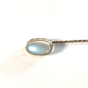Germany c 1910-1920s Antique 800 Silver Moonstone Pin