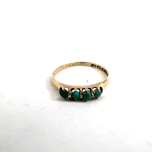 Eino Westerback, Finland 1936. Vintage 14k Gold Green Turquoise Ring.