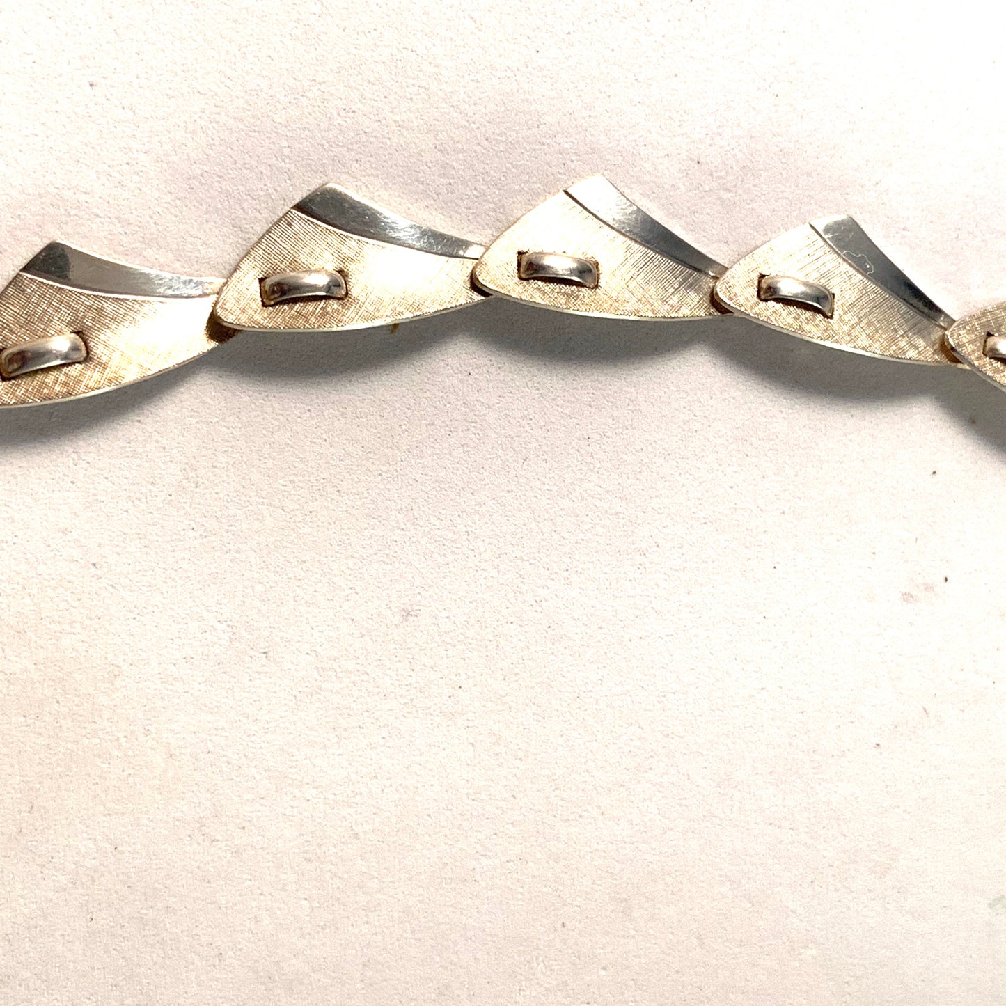 Andreas Daub, Germany c 1960 Mid Century Modern Solid 830 Silver Necklace.