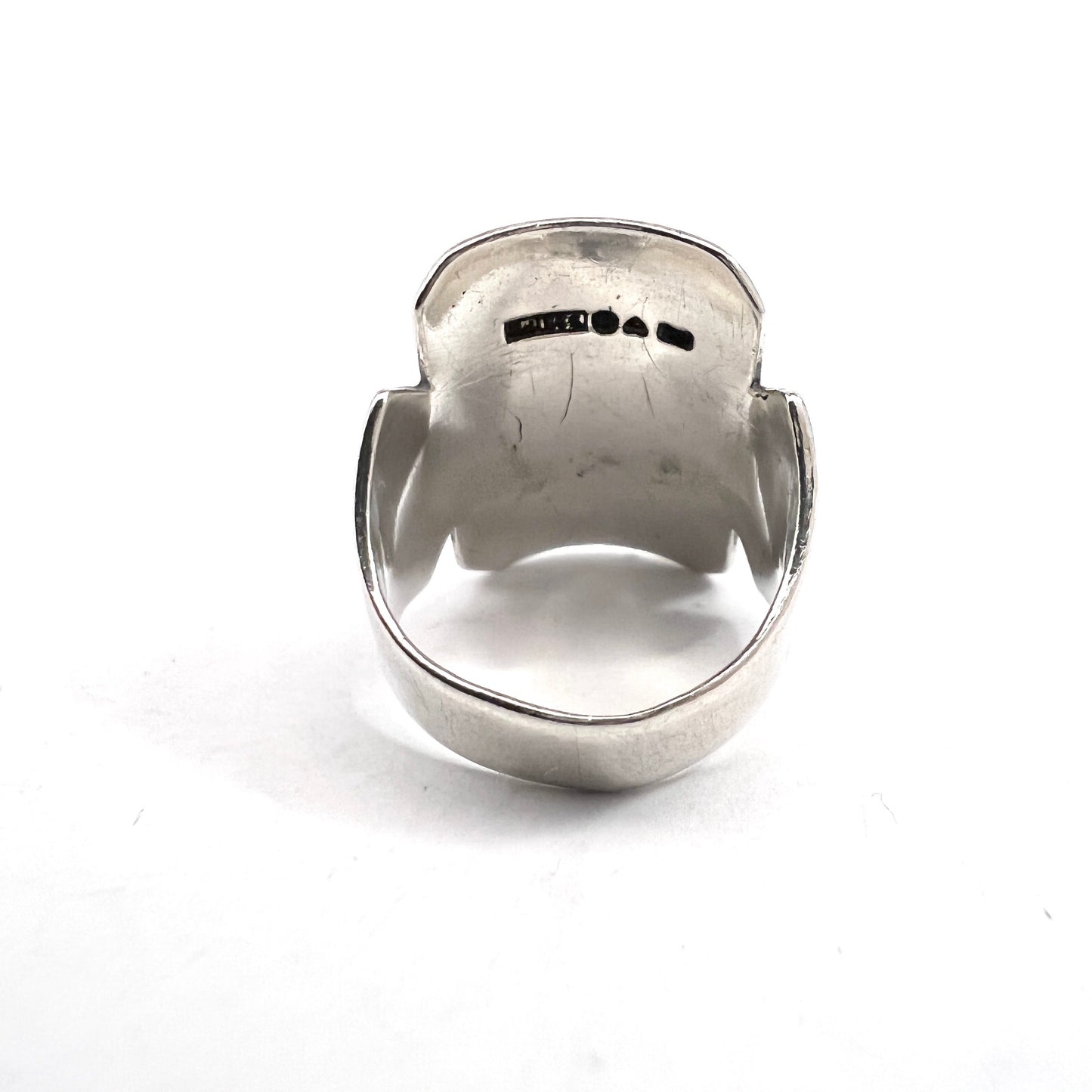 Kalevala Koru, Finland 1983. Vintage Sterling Silver Shield Ring.