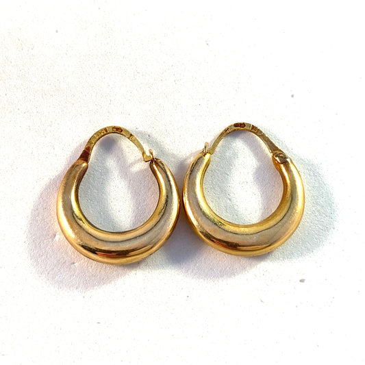 Ernst G Markström, Sweden 1860s Victorian 18k Gold Earrings