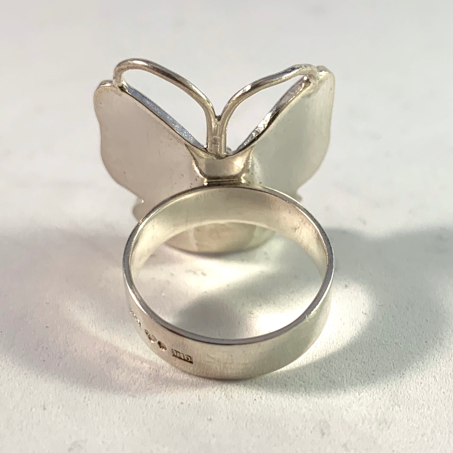 Sweden, Vintage Sterling Silver Butterfly Ring.