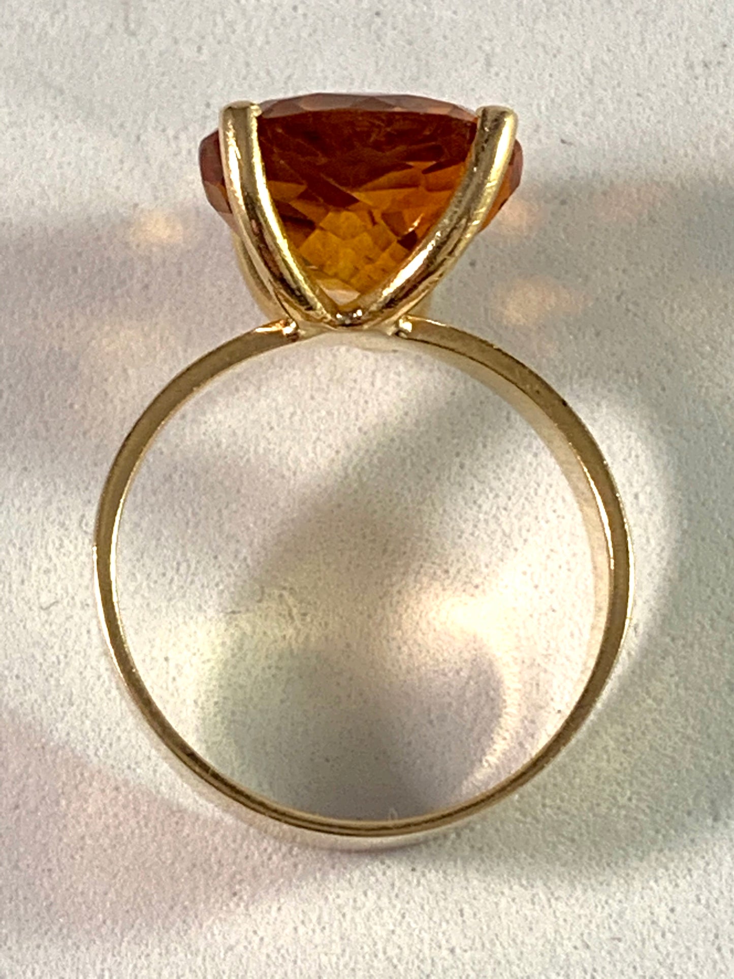 Örneus, Sweden year 1976 18k Gold Citrine Ring.