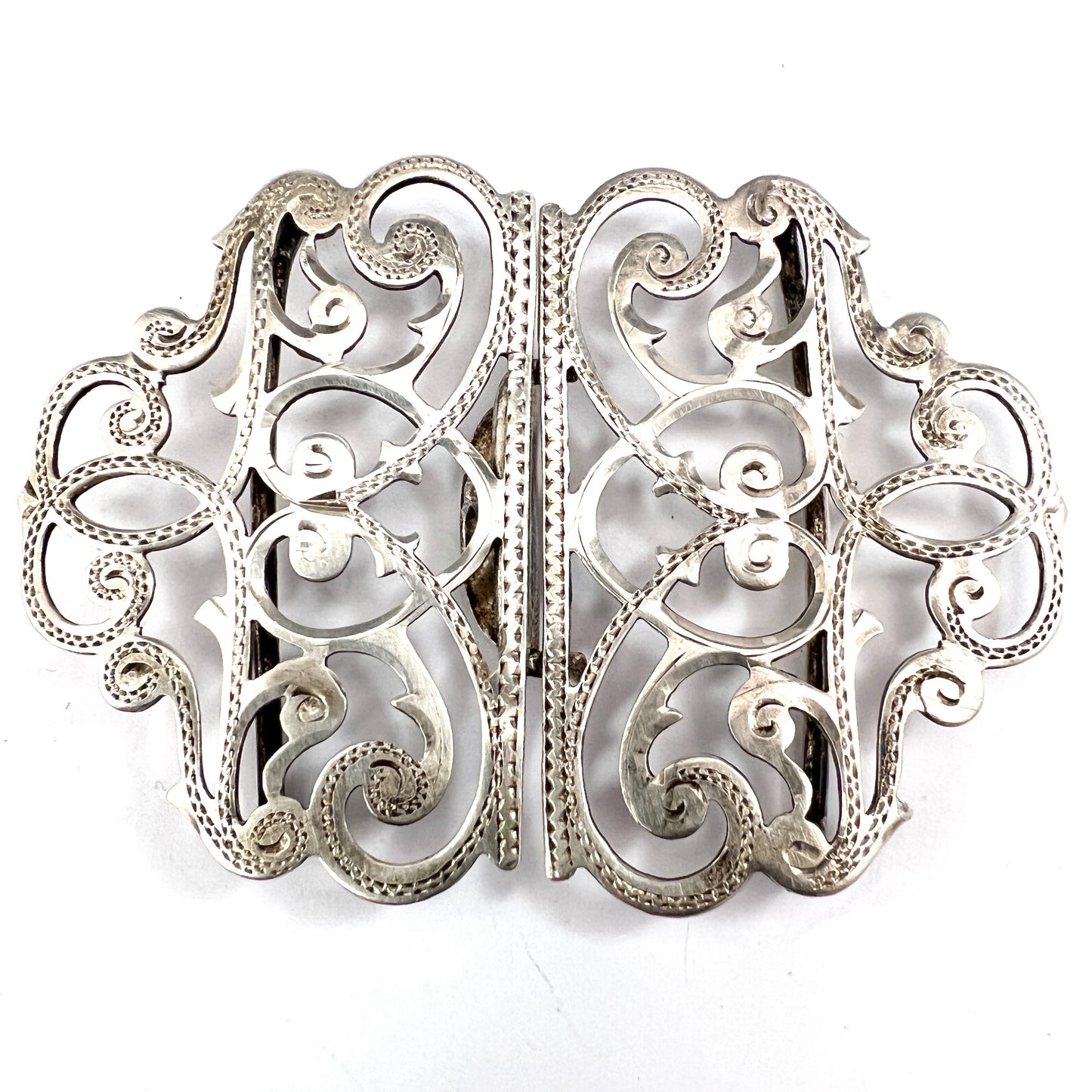 Adie & Lovekin Ltd, Birmingham 1901. Antique Edwardian Sterling Belt Buckle.