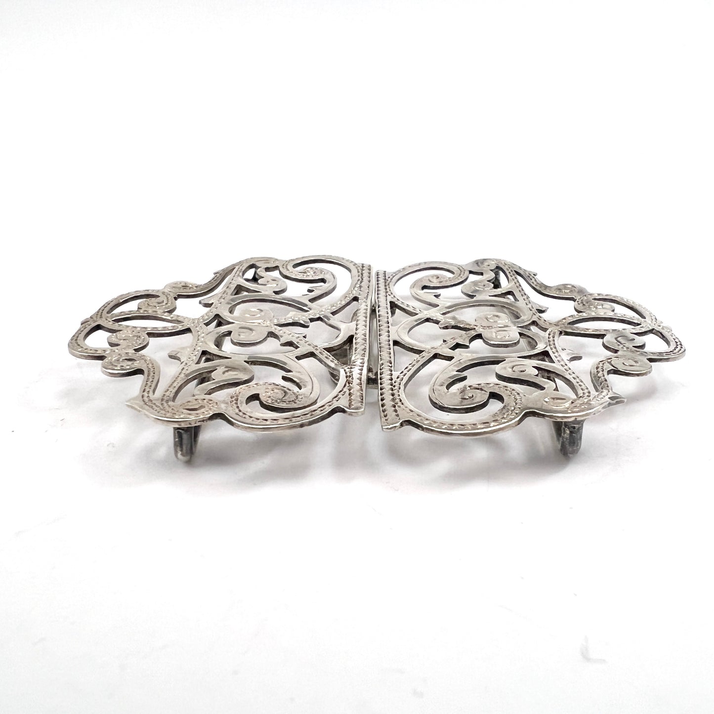 Adie & Lovekin Ltd, Birmingham 1901. Antique Edwardian Sterling Belt Buckle.