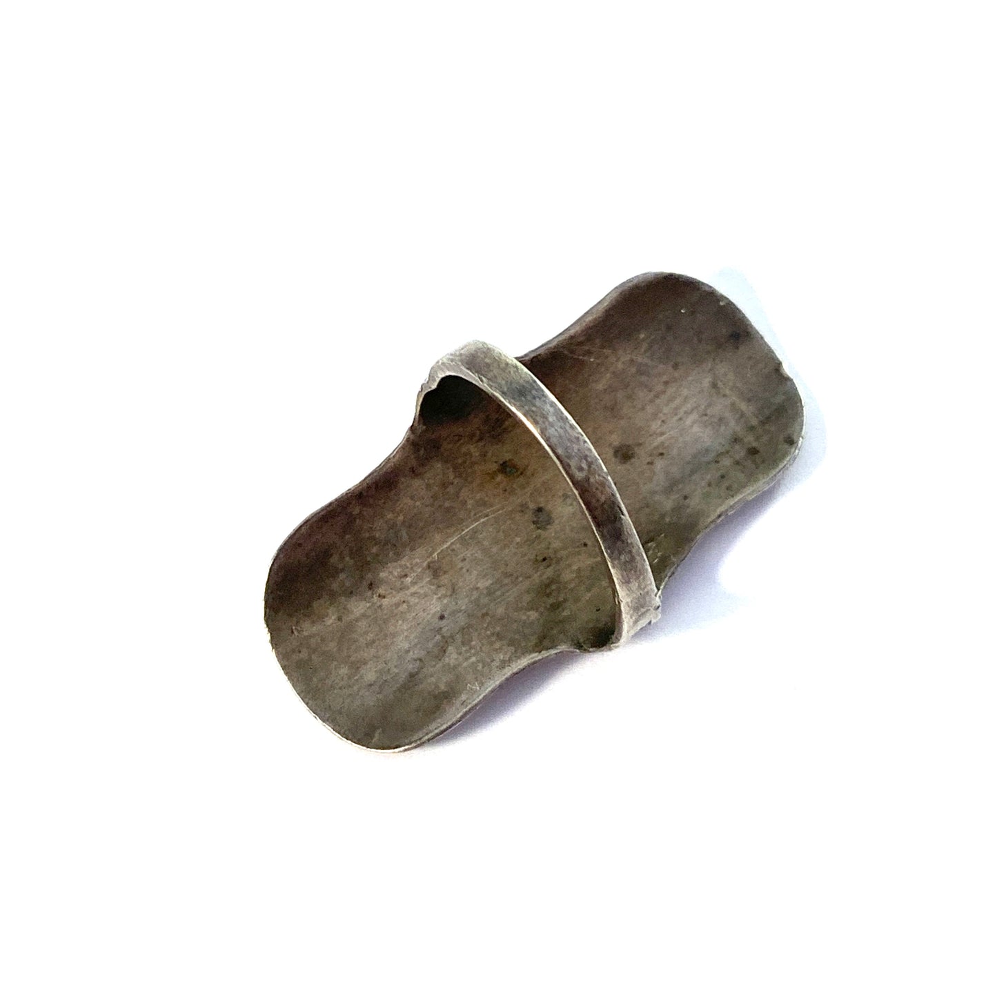 Sweden year 1857. Antique Silver Thimble Ring.