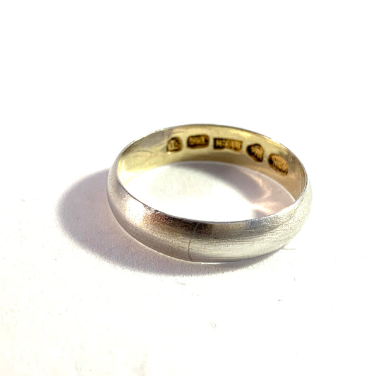 Kaarle August Wahlroos, Finland year 1896 Solid Silver Men's Wedding Band Ring.