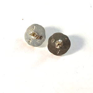 Georg Jensen, Denmark. Vintage Sterling Silver Amethyst Stud Earrings. Design #36