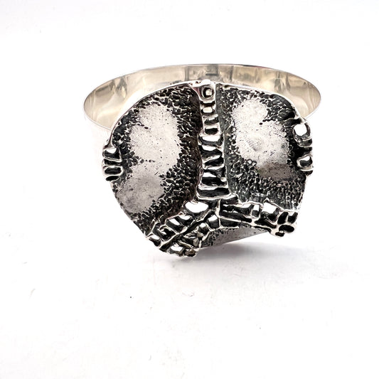 Teka Theodor Klotz, Germany 1960-70s Vintage Modernist Sterling Bracelet.