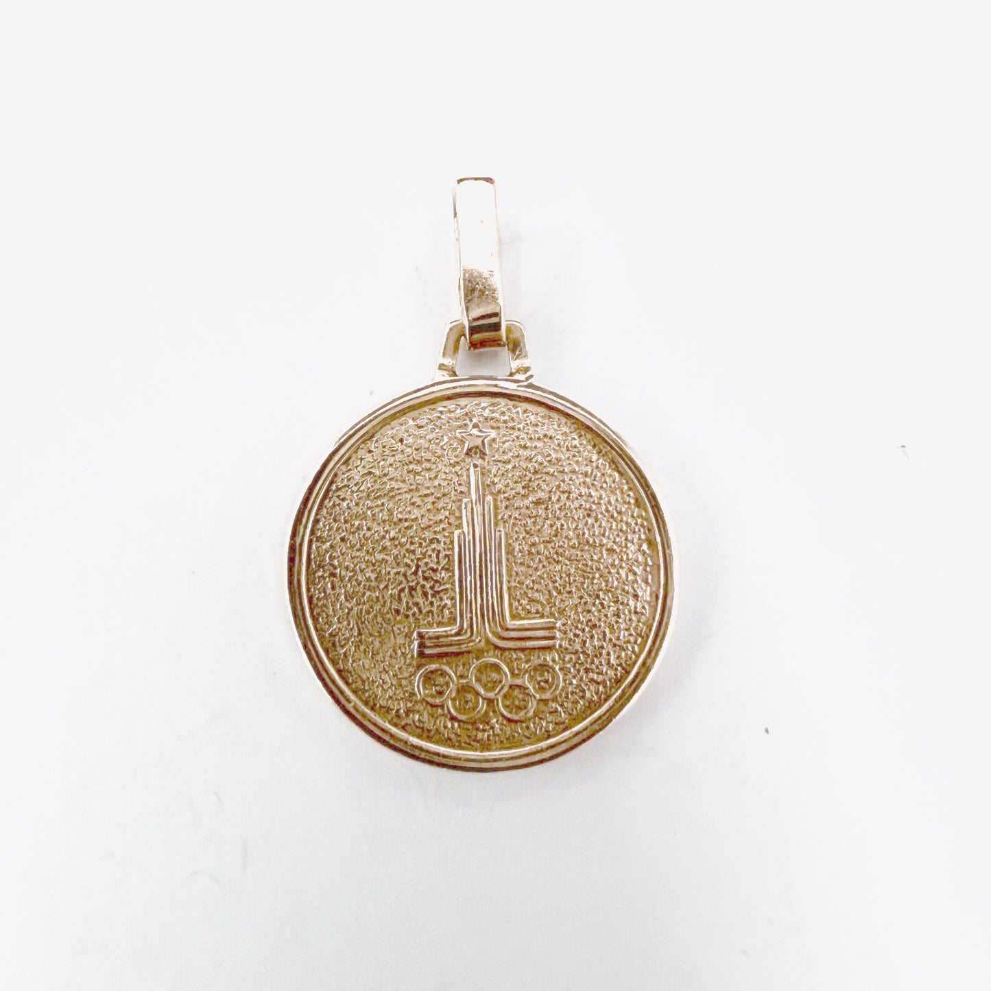 USSR 1980. Olympic Zodiac Pisces 14k Gold Charm Pendant.