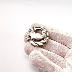 Early Georg Jensen 1915-27 Antique Art Nouveau 830 Silver Brooch