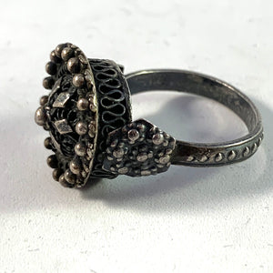 Antique Victorian (or earlier) Solid Silver Ring.