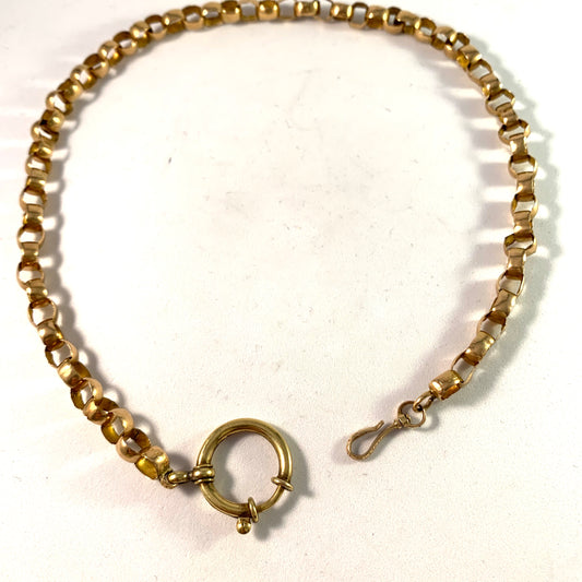 G Graumann, Sweden 1863, Victorian 18k Gold Watch Chain. (Necklace)