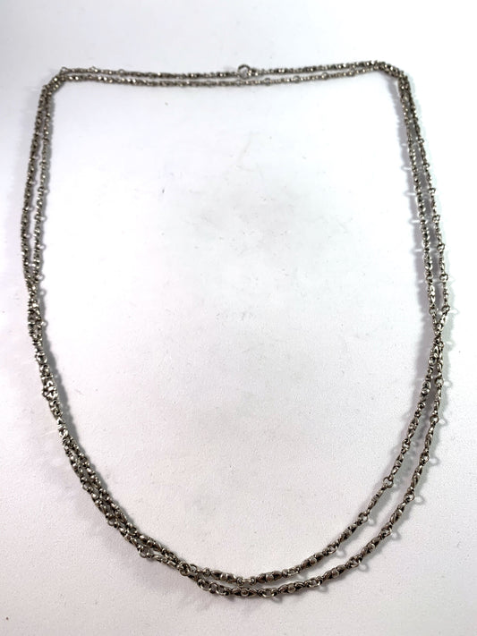 Alton, Sweden 1947 Mid Century 49 inches Long Chain Necklace.