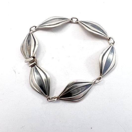 Victor Janson、スウェーデン、1962年。ヴィンテージ ミッドセンチュリー モダン スターリング シルバー ブレスレット。