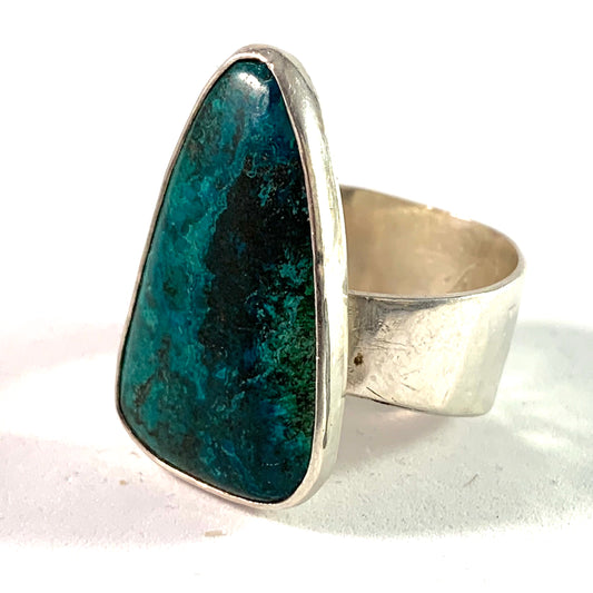 Israel. Swedish Import 1970s Bold Sterling Eilat Stone Ring.