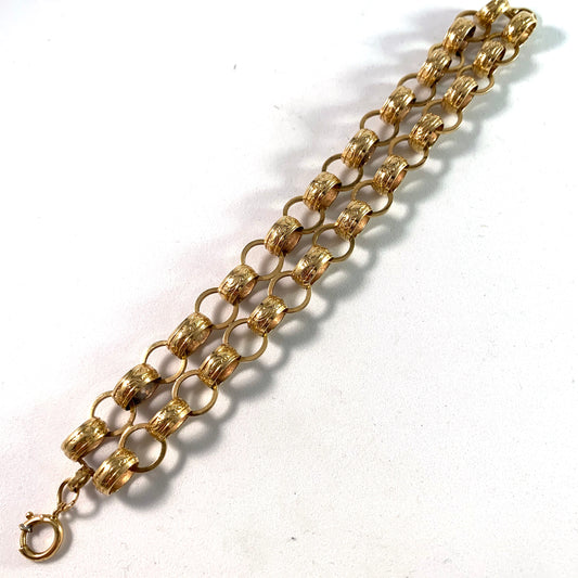 Lars Larsson, Sweden year 1879 Victorian 18k Gold Bracelet.