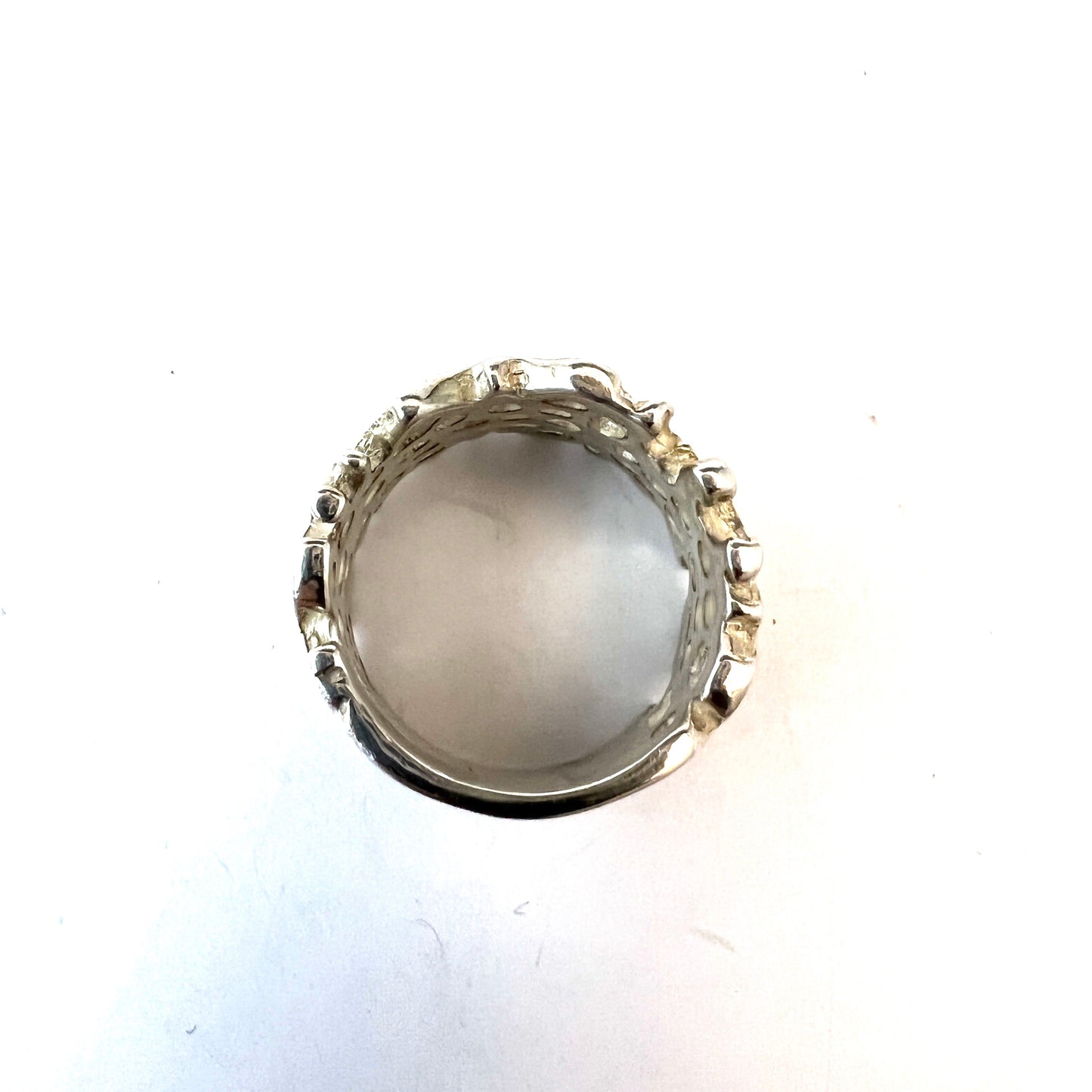 Juhls Kautokeino, Norway Vintage Chunky Sterling Silver Mens Ring.