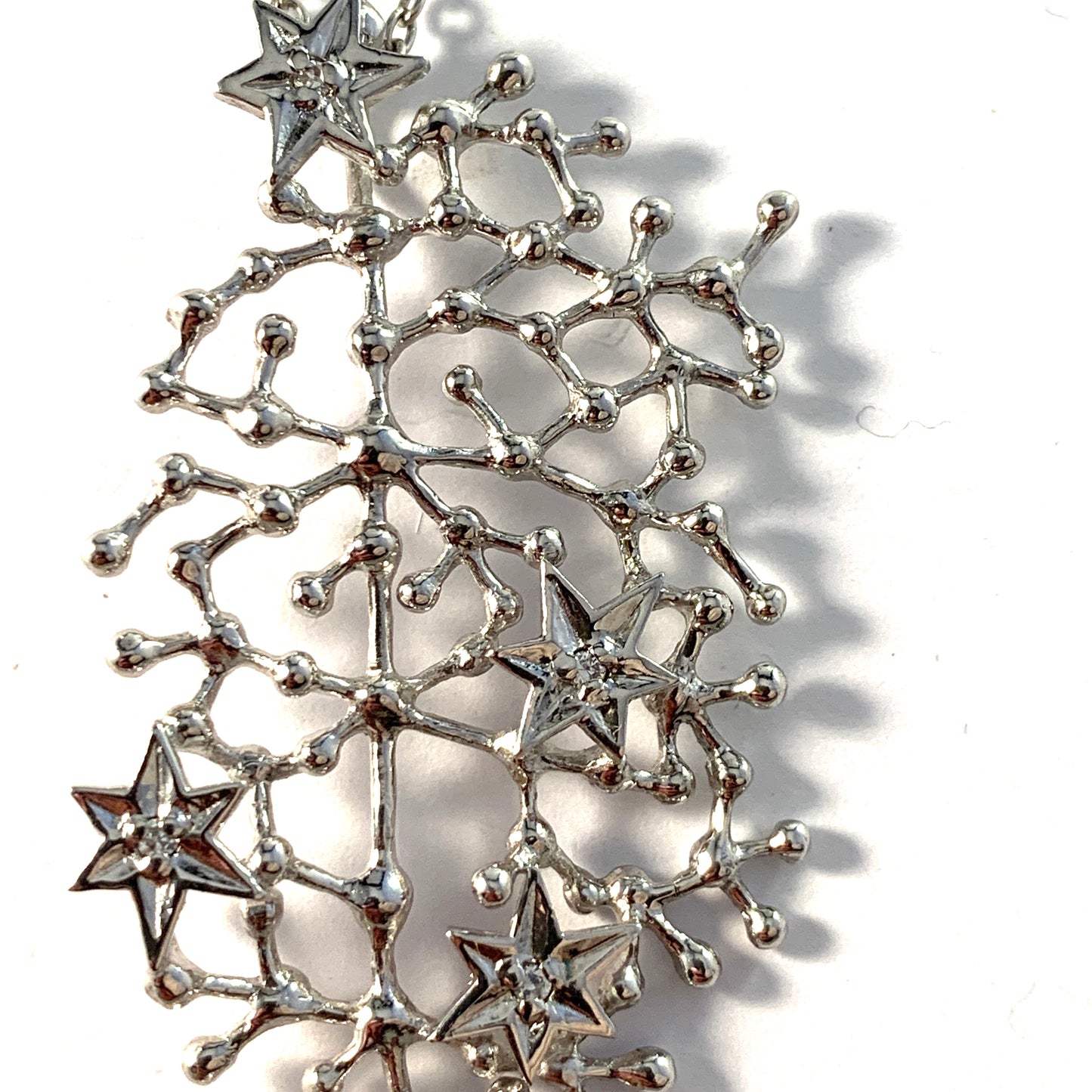 Tapio Wirkkala, for Kultakeskus, Finland, Vintage Sterling Silver Pendant Necklace. Design: Starry Sky